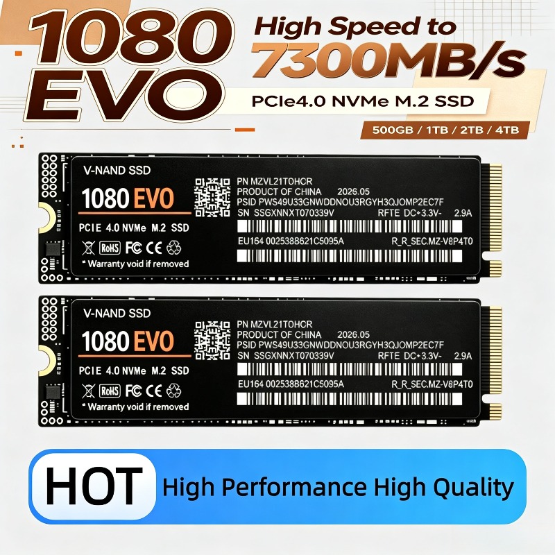 M.2 Nvme 4Tb Pcie 4.0 Ssd - 2026 NOUVEAU 1080 EVO M.2 NVMe