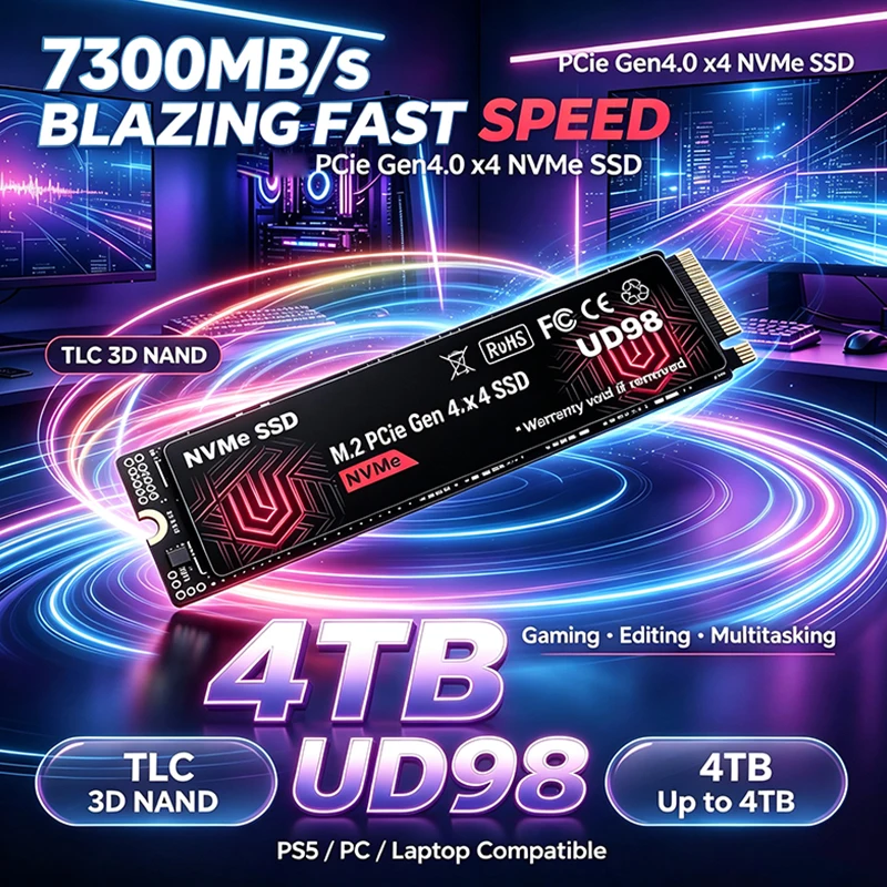 2026 Nouveau SSD interne NVMe  - M.2 Nvme 4Tb Pcie 4.0 Ssd avis et prix