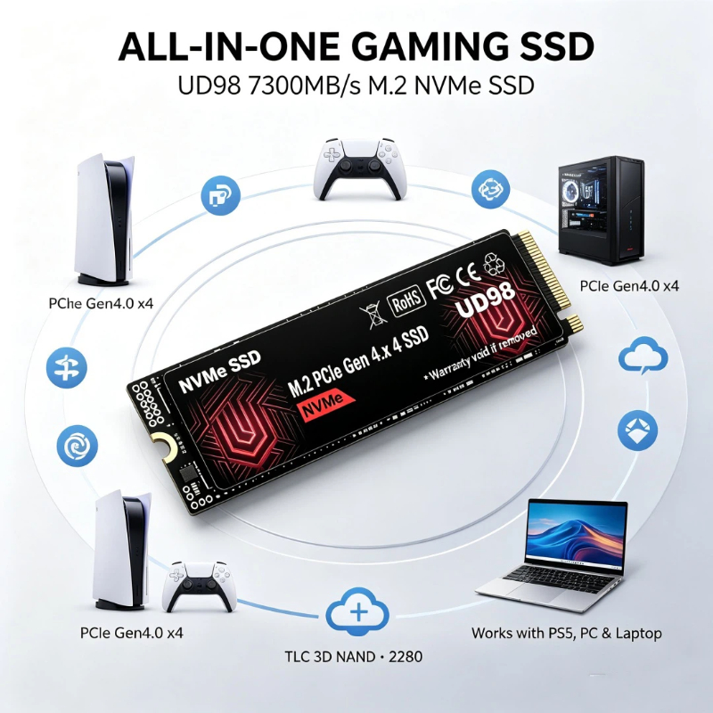 2026 Nouveau SSD interne NVMe  - M.2 Nvme 4Tb Pcie 4.0 Ssd avis et prix